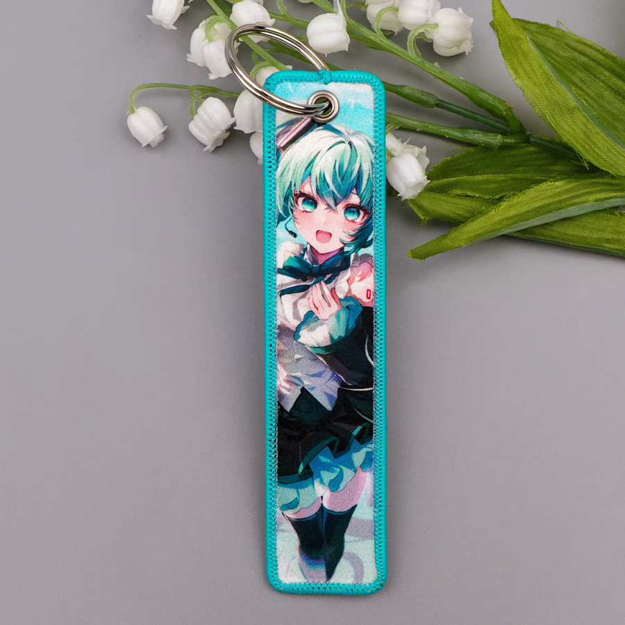 Bandai Hatsune Miku Jet-Tag Schlüsselanhänger, doppelseitig bestickt - Bild 3