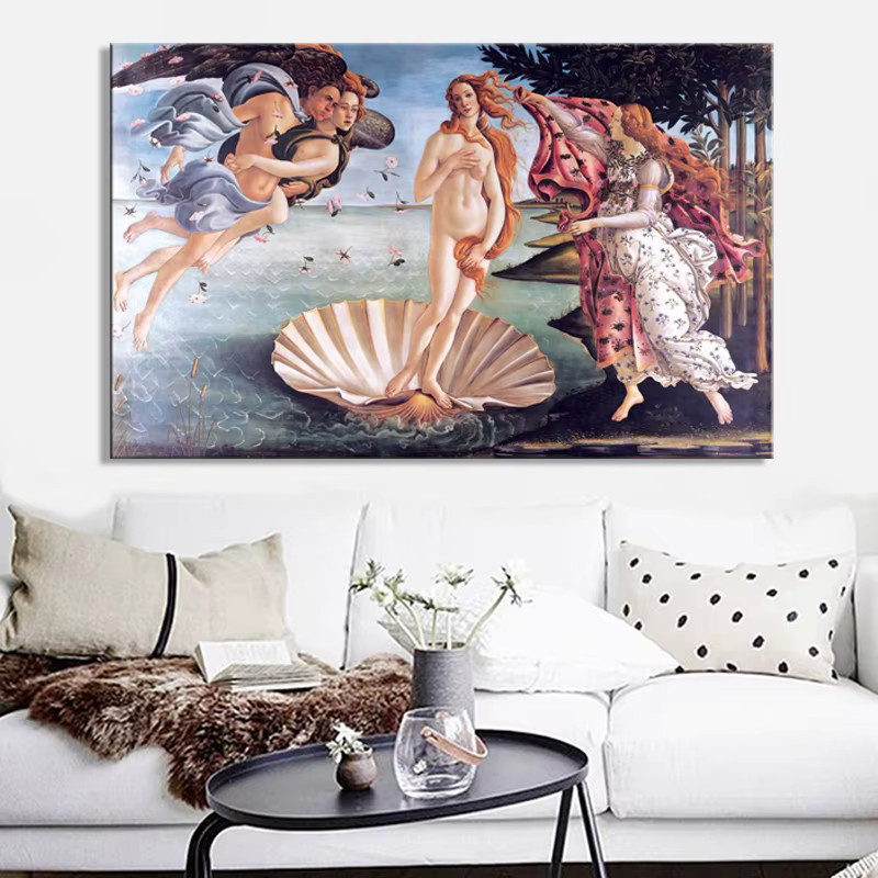 ReachMani Leinwandgemälde Botticellis Geburt der Venus Klassisches Wandbild in Mehrfarben - Bild 2