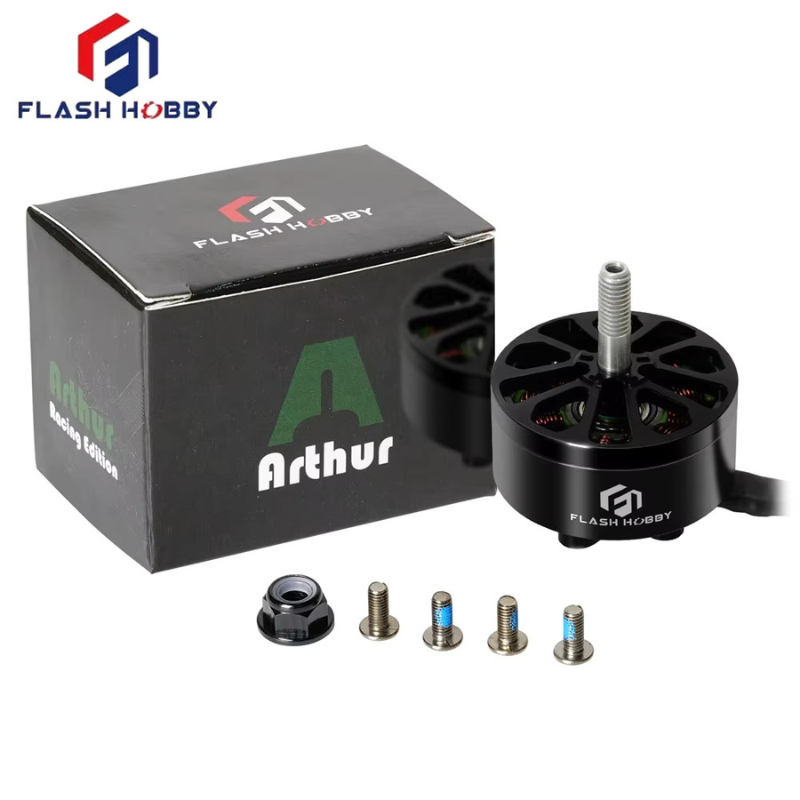 FlashHobby Arthur A3110 900KV Bürstenloser Motor, 4-teiliges Set, Metall, Schwarz - Bild 2