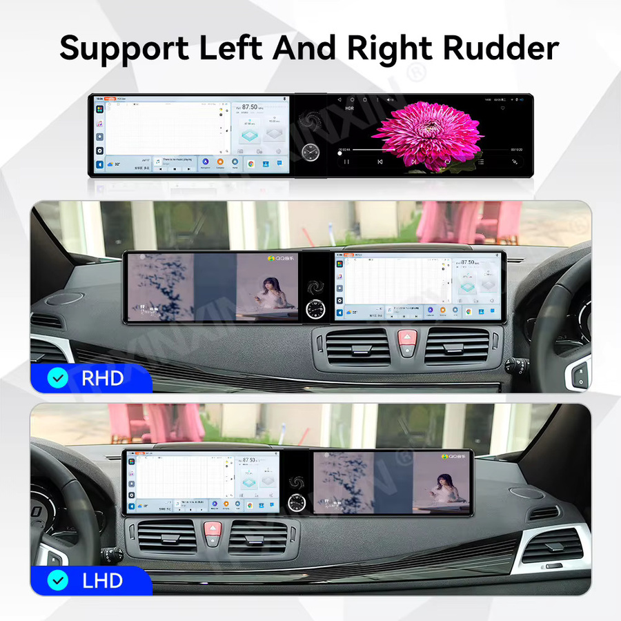 TPXINXIN 24,6 Zoll Android Auto und CarPlay Multimedia-Autoradio mit GPS-Navigation für Renault Megane 3 2009-2014 in Schwarz - Bild 2