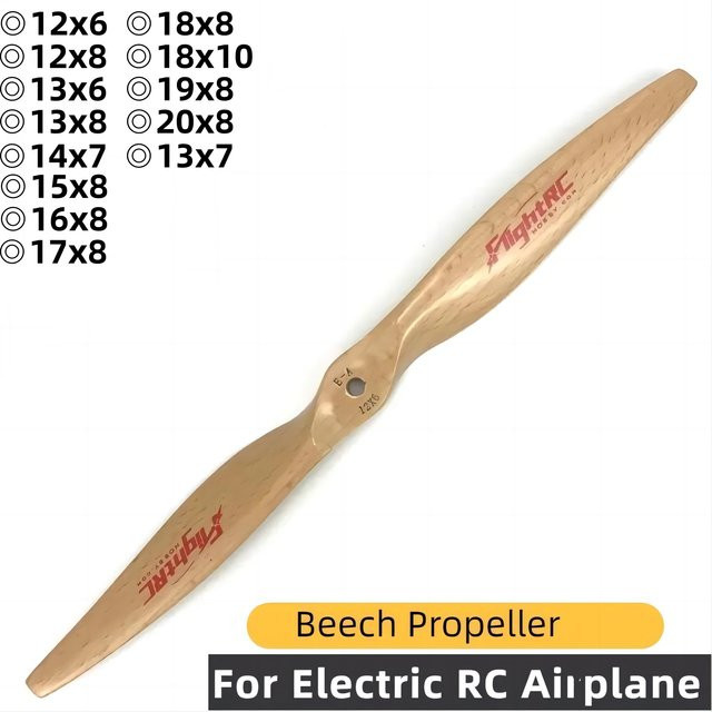 FlightRC Hobby Elektrische Propeller CW Buche Holz für RC Flugzeug Motor - Bild 1