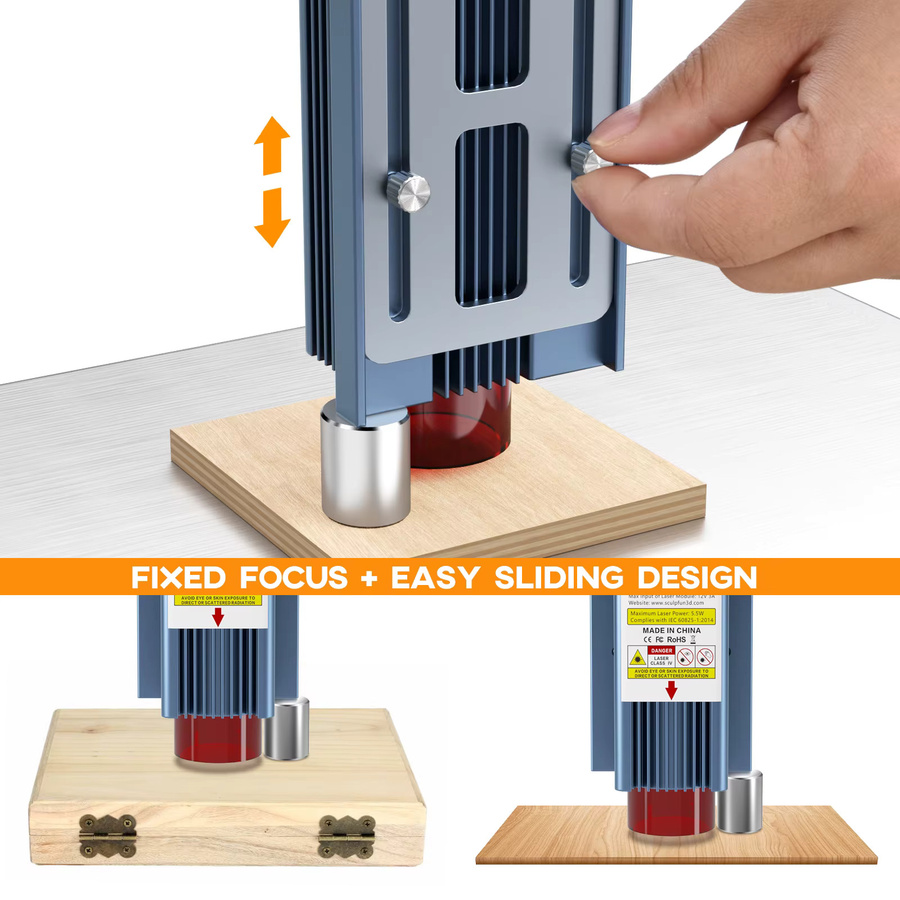 Sculpfun S9 CO2-Lasergraviermodul mit 90 W für Laserschneider und Graviermaschinen zum Schneiden und Gravieren von Holz, Acryl und Metall - Bild 4
