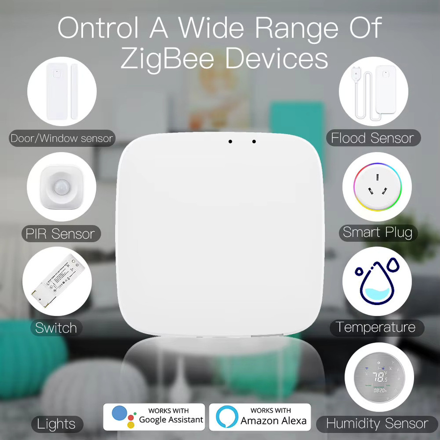 MOES Tuya ZigBee und Bluetooth Gateway Hub Multi-Modus Smart Home Brücke in Weiß für Smart Life App und Alexa - Bild 2
