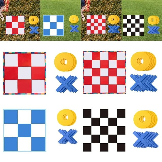 OURFETE Tic Tac Toe Spielmatte-Set, Partyspiel, Filz, Bunt / Mehrfarbig - Bild 1