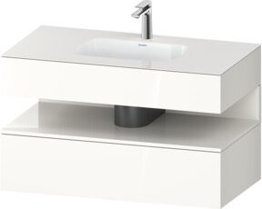 Duravit Einbauwaschtisch-Möbel-Set Qatego in Weiß, B/T/H: 100 x 55 x 60 cm - Bild 1