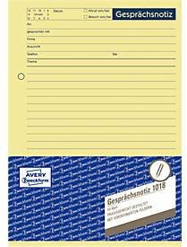 Avery Zweckform Gesprächsnotiz-Block Nr. 1018, gelbes liniertes Papier, A5 - Bild 1
