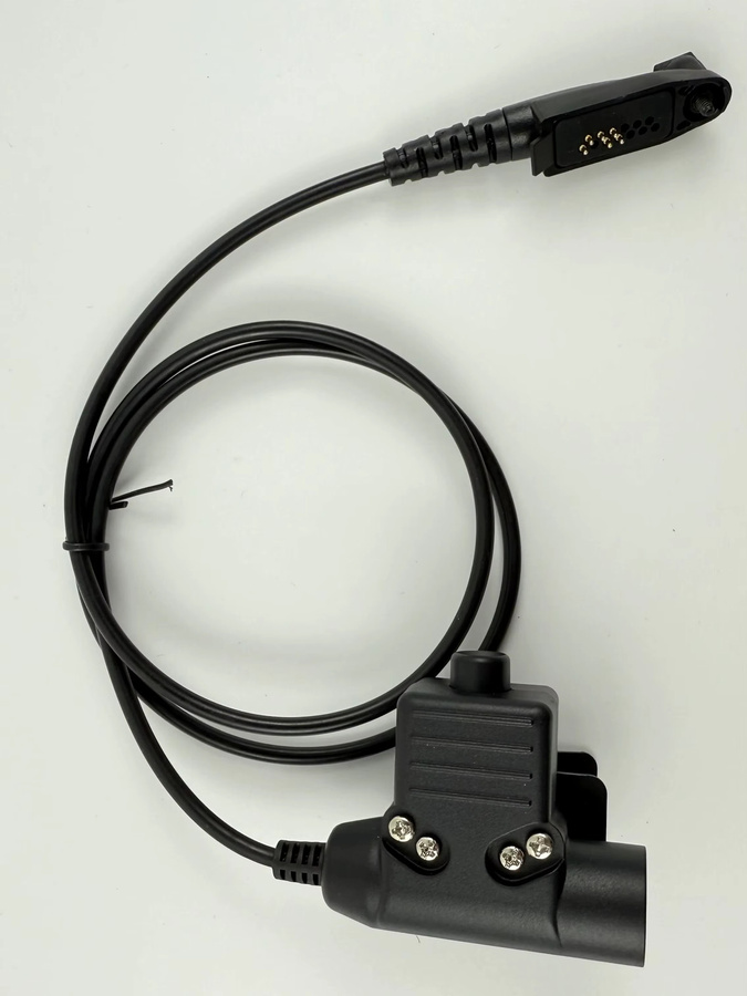 KEEPTOP Taktischer U94 PTT 7.1 Kabelstecker Headset-Adapter für Motorola Walkie Talkie, Schwarz, 3.5 mm Klinke - Bild 4