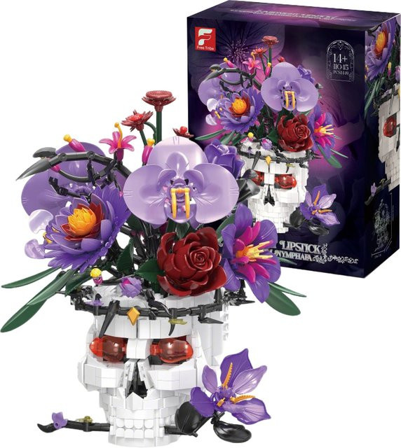 AMAZINGBLOKS Totenkopf-Blumentopf, Baukasten, 1449 Teile, ab 14 Jahren - Bild 1