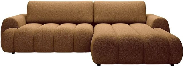 Vente-unique Schlafsofa Fridora in L-Form, Farbe Senfgelb, Breite: 272 cm - Bild 1