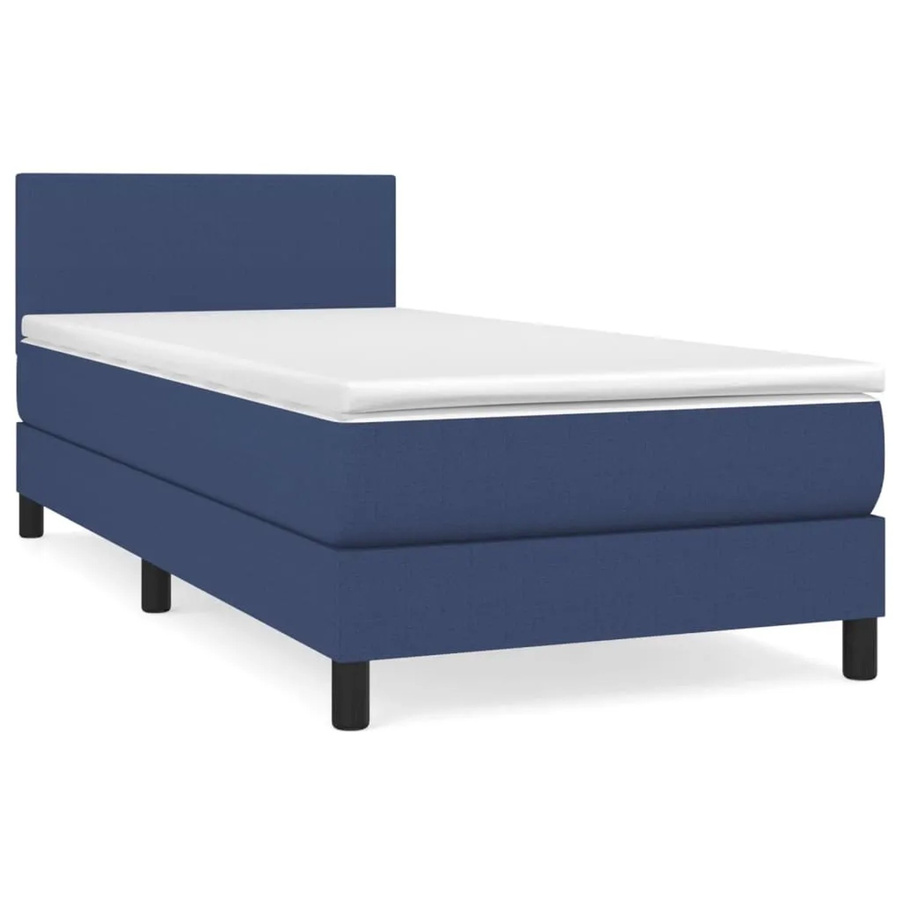 vidaXL Boxspringbett Hybrid mit Matratze Blau B/T/H: 100 x 200 x 203 cm - Bild 2