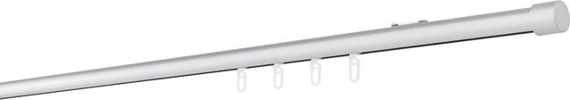 ONDECO Wandträger Mini Profil 1-läufig mit Endstück Cap in Alu-Silber, Länge: 240 cm, Breite: 20 mm - Bild 1