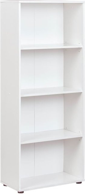 Inter Link Bücherregal Arco in Weiß mit verstellbaren Regalböden B/H/T: 60 x 145 x 30 cm - Bild 1