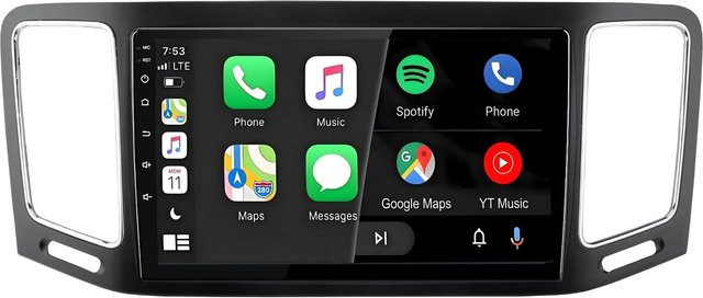 Junsun Autoradio für Volkswagen Sharan 2012-2018 mit 10,0 Zoll Display, Bluetooth, GPS und Wi-Fi in Schwarz - Bild 1