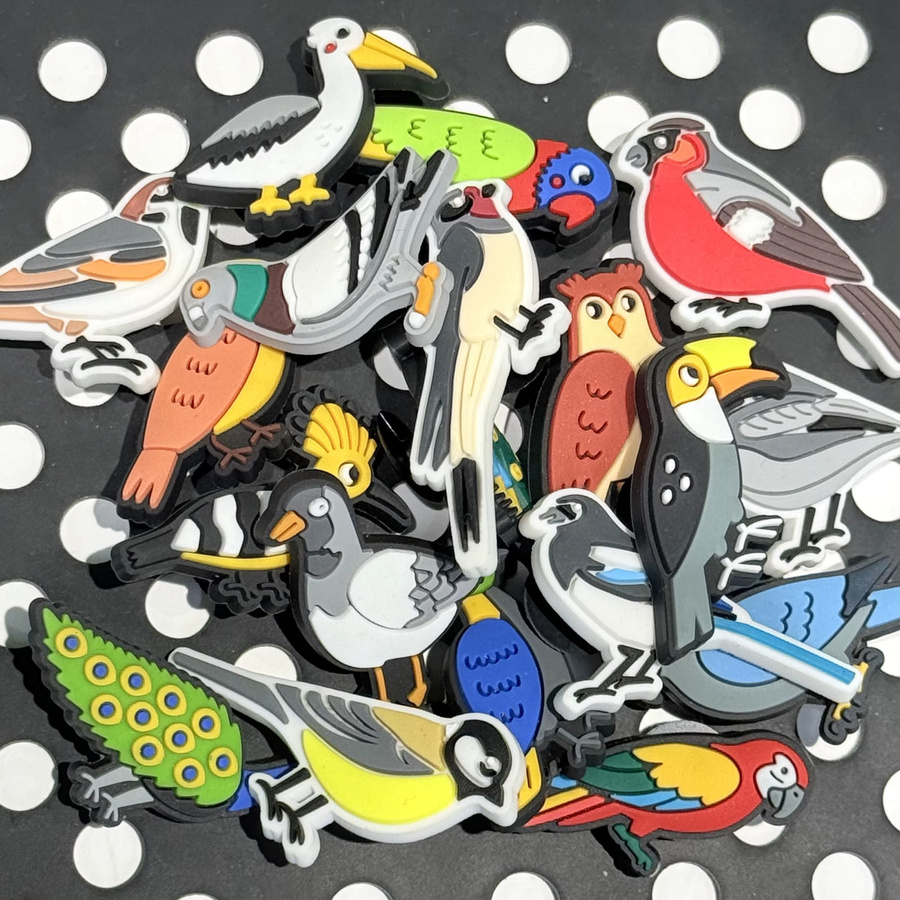 Happye&TiTi Charms, Vogel, Papagei, Pfau, Eule, PVC, Unisex - Bild 3
