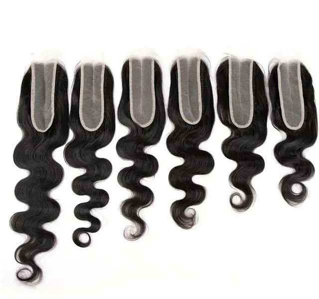 Linhua Lace Closure Brasilianisches Echthaar Body Wave, 2x6, Damen - Bild 1