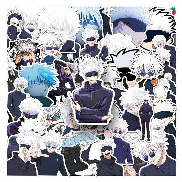 Bandai Jujutsu Kaisen Gojo Satoru Anime Aufkleber, Bunt / Mehrfarbig, 10/30/50 Stück - Bild 1