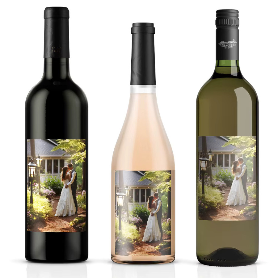 9 Stück personalisierte Weihnachts-Wein-Etiketten als wasserfeste Aufkleber in Multicolor - Bild 3
