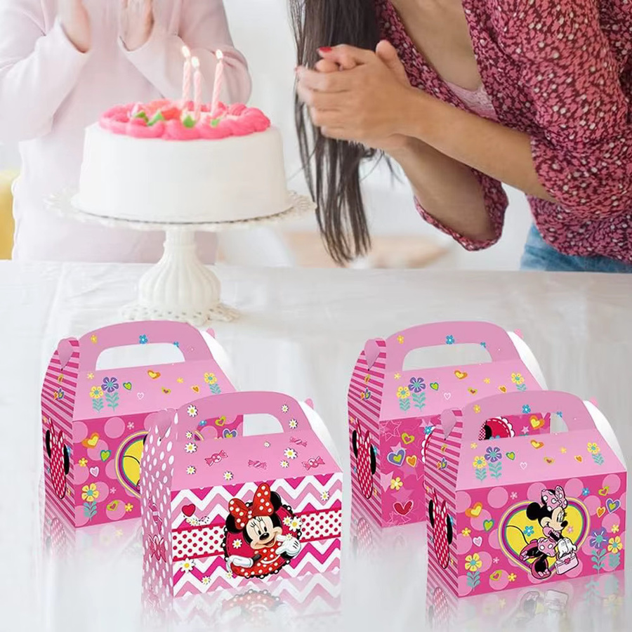 Disney Minnie und Mickey Mouse Cartoon Party-Geschenktüten aus Papier, 12 Stück, bunt und pink - Bild 3