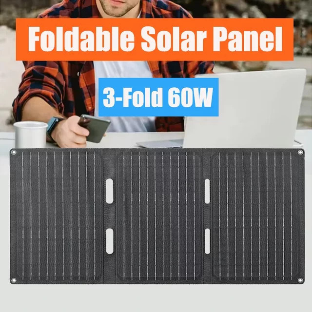 luxuglow Faltbares Solarpanel mit USB-C als tragbares Ladegerät für Outdoor, Camping und Wandern (30W-80W) - Bild 1