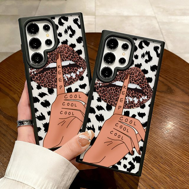 AKABEILA Silikon Handyhülle mit Leoparden-Lippen-Design für Samsung Galaxy A-Serie in Multicolour - Bild 1