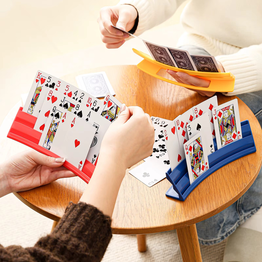Stapelbare Pokerkarten-Aufbewahrungsbox aus Kunststoff in Grün für Kinder und Erwachsene - Bild 2