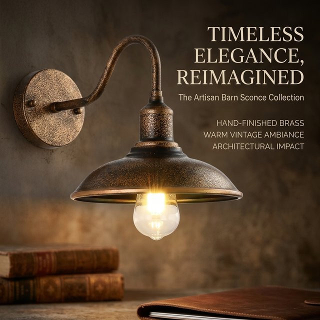 L-MANG Wandleuchte im Retro-Loft-Industriedesign aus Metall in Bronze und Braun für Bar, Café und Flur - Bild 1