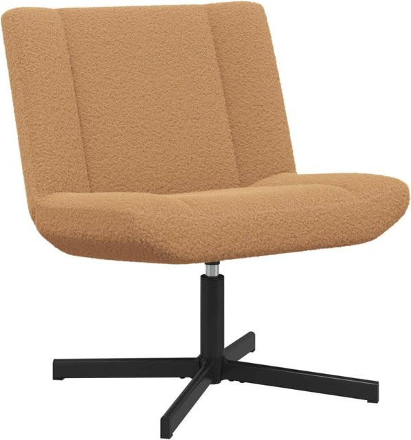 vidaXL Drehstuhl aus Schafsleder in Beige für Home Office und Wohnzimmer B/T/H: 63 x 75 x 76 cm - Bild 1