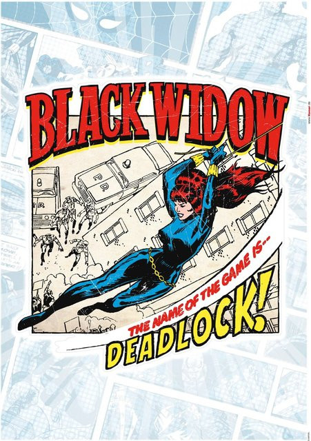 Komar Deko-Sticker Black Widow Classic in Schwarz, Breite: 50 cm, Höhe: 70 cm - Bild 1