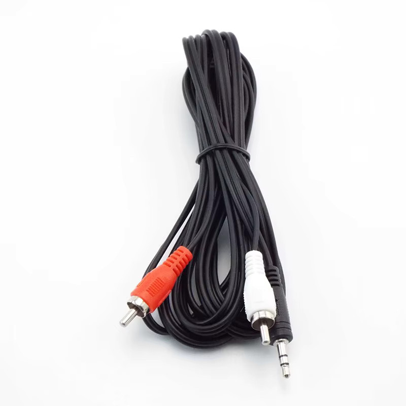 Gakaki Audio-Adapterkabel W28: 3,5 mm Stereo-Klinkenstecker auf 2 Cinch-Stecker Splitter in Schwarz - Bild 4