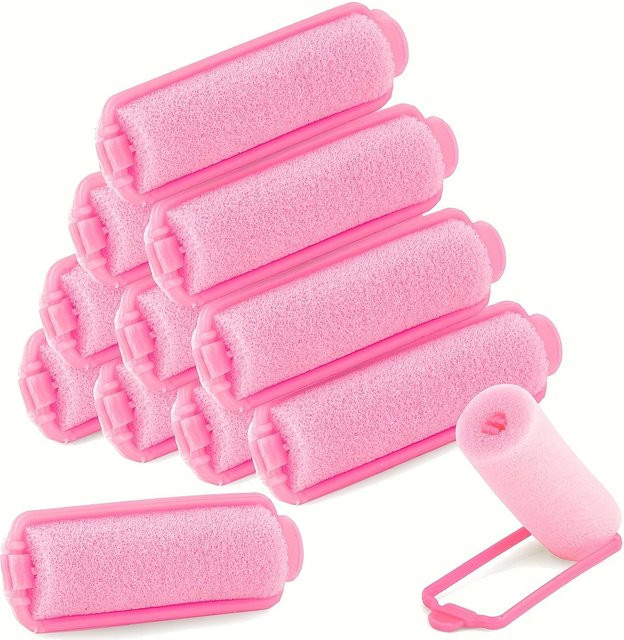 Schaumstoffwickler, 12 Stück, Rosa, für normales Haar - Bild 1
