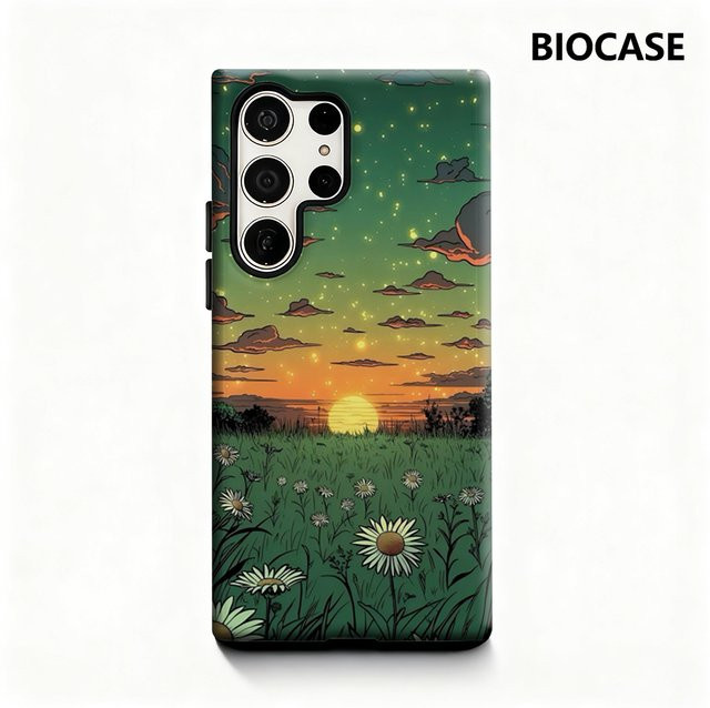 Daisy Sunset Handyhülle für Samsung Galaxy S25 Ultra, S24 und S23 Ultra Plus mit glänzender doppellagiger Rückseite in Multicolour - Bild 1