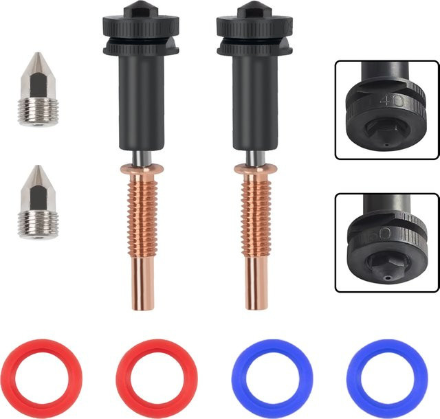 TWO TREES Düsenset für REVO Hotend High Flow aus gehärtetem Stahl, Kupfer und Titan, 0,4 mm und 0,6 mm, Multicolor - Bild 1