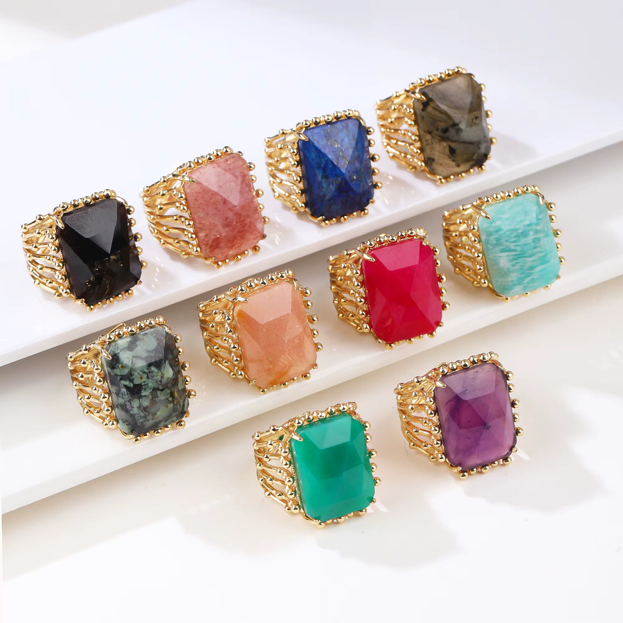AMAZETSH Ring, 18 Karat vergoldet, Gold, Damen - Bild 2