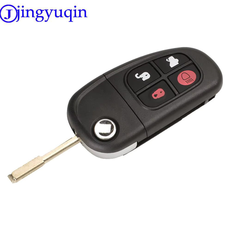 Jingyuqin Ersatz Auto Flip Remote Key für Jaguar X-Type S-Type XJ XJR in Schwarz mit 4D60 Chip (315/433 MHz) - Bild 3