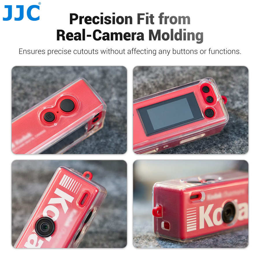 JJC Schutzset für Kodak Charmera Schlüsselanhänger Digitalkamera mit transparenter TPU-Hülle und gehärtetem Glasbildschirm - Bild 3