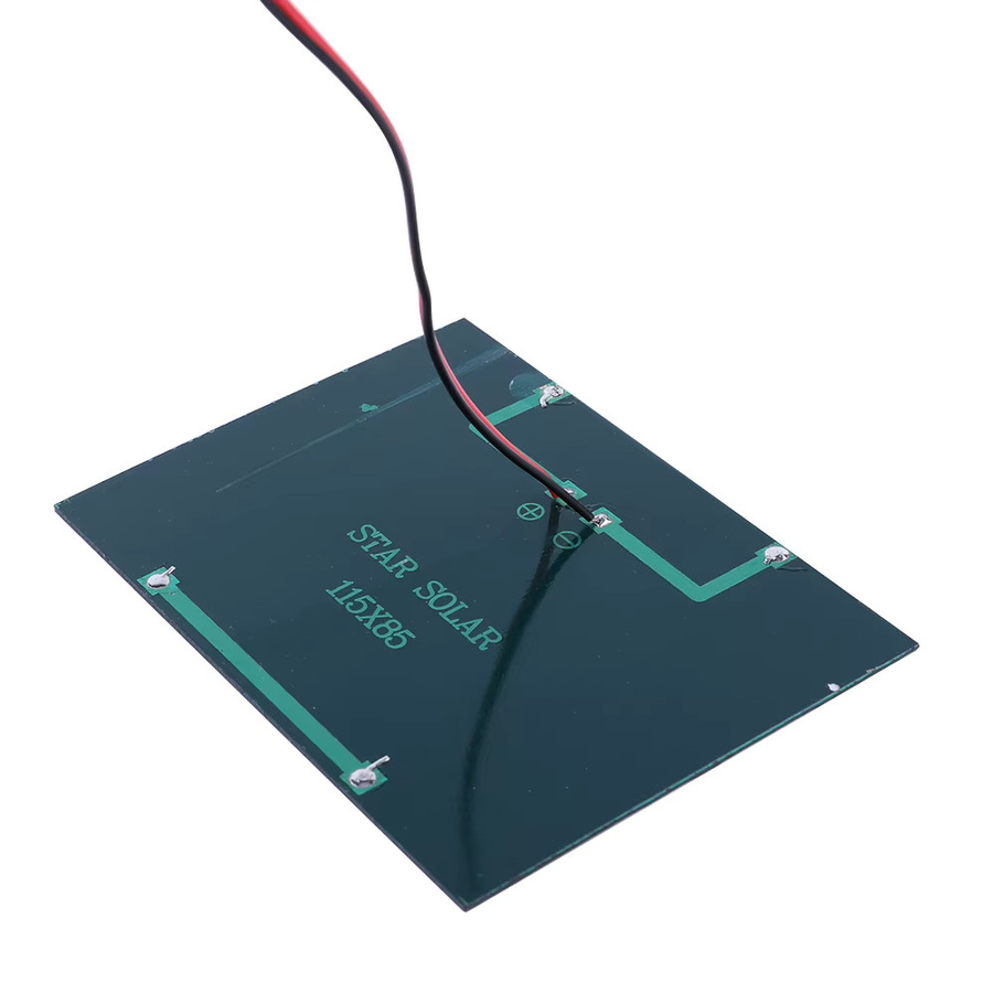 APWIKOGER Tragbares Solarpanel 3W 12V in Schwarz für 9-12V Batterien, Mobiltelefone, Lampen, Ventilatoren und Pumpen - Bild 2
