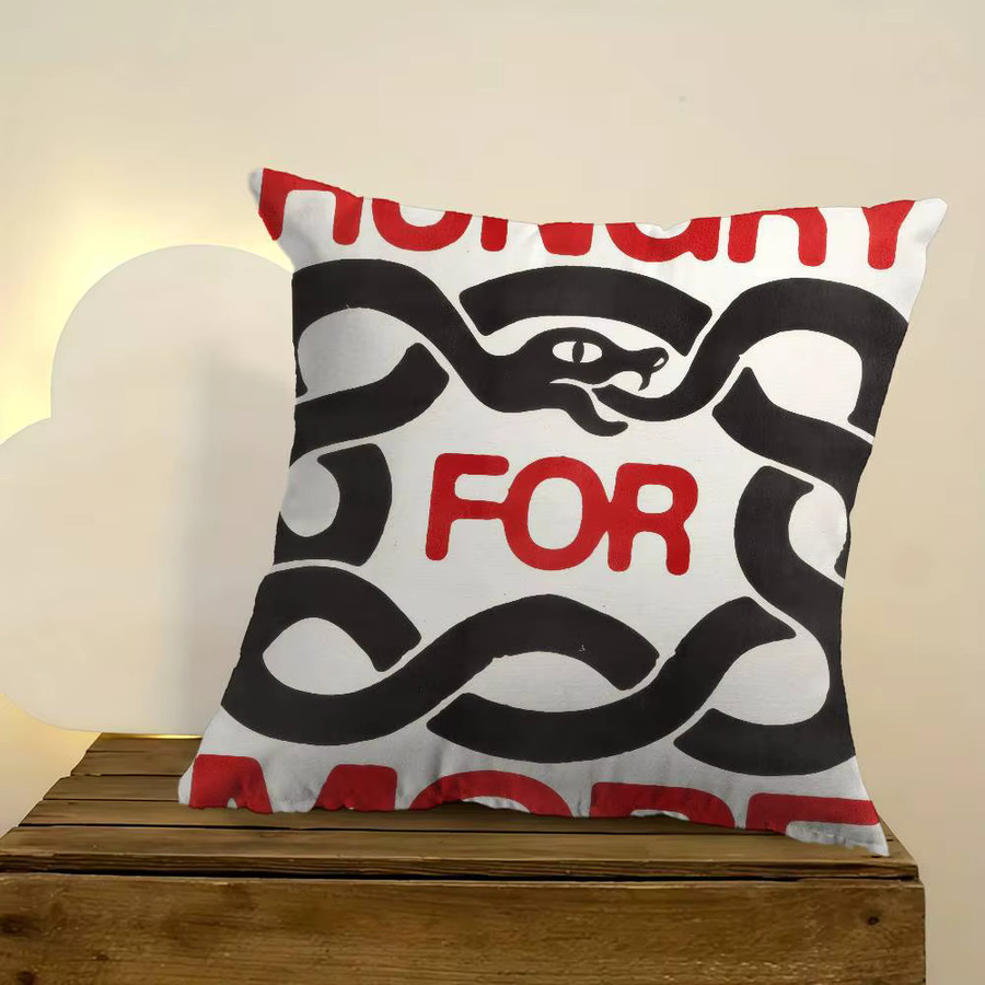 Art Alex Khabbazi Japanische Kissenhülle im Farmhouse-Stil mit Grafik-Motiv, quadratischer Kissenbezug, Breite: 30 cm, Höhe: 30 cm - Bild 2
