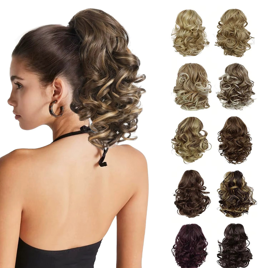 G&T Wig Pferdeschwanzverlängerung, synthetisch, lockig, Damen - Bild 6