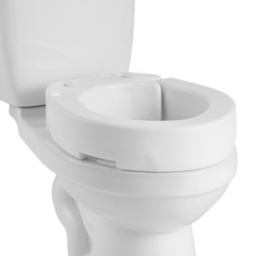 VEVOR Toilettensitzerhöhung aus HDPE in Weiß mit vergrößerter Öffnung für Senioren und Menschen mit Behinderung, Tragkraft 136 kg, Hubhöhe: 8,89 cm - Bild 1