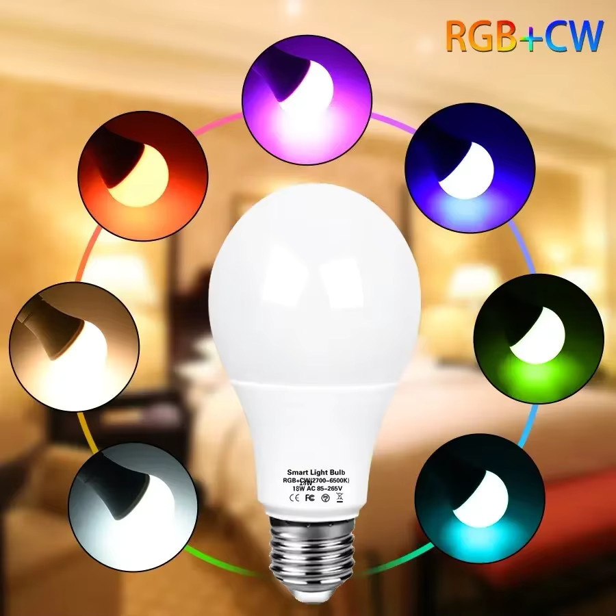 Tuya Smart LED Birne E27 mit 9W, RGB, WiFi und Bluetooth, dimmbar und kompatibel mit Sprachsteuerung für Alexa, Google Home und Alice - Bild 2