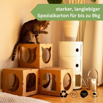 DoPetMe Katzenhaus The Kitten Castle Höhle aus Papier in Braun - Bild 2