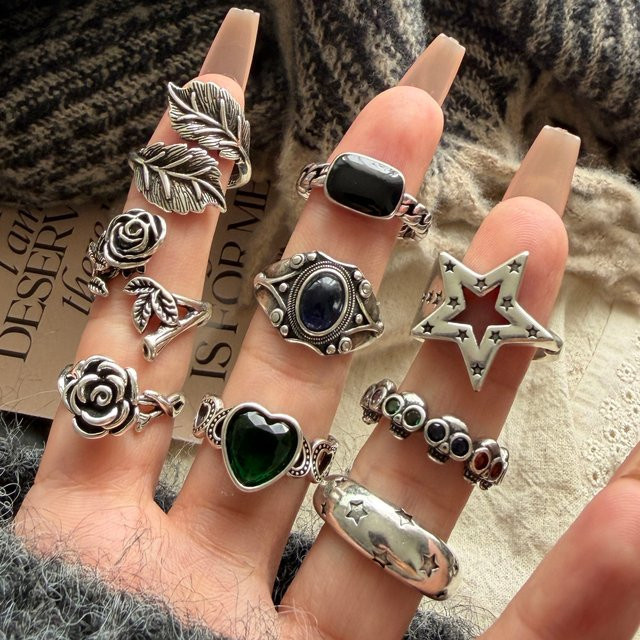 BFCLUB Ring, 925 Silber, Vintage, Damen, verstellbar - Bild 1
