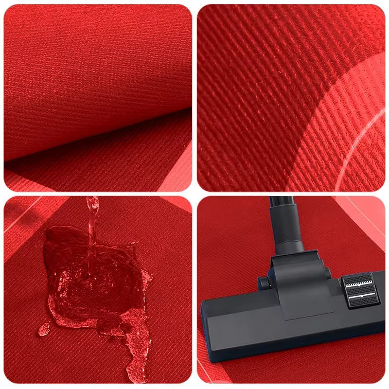 Rutschfeste VIKAMA Fußmatte in Rot mit ethnischem Design für Innen und Außen, B/T: 60 x 40 cm - Bild 3