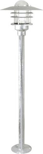 Nordlux Agger Pollerleuchte E27 Silber Metall für den Garten - Bild 1