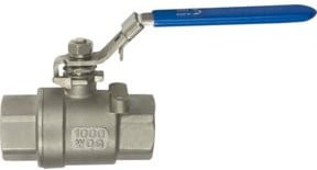 Riegler Edelstahlkugelhahn 2-teilig in Silber, G 2, Baulänge nach DIN 3202-M3 - Bild 1