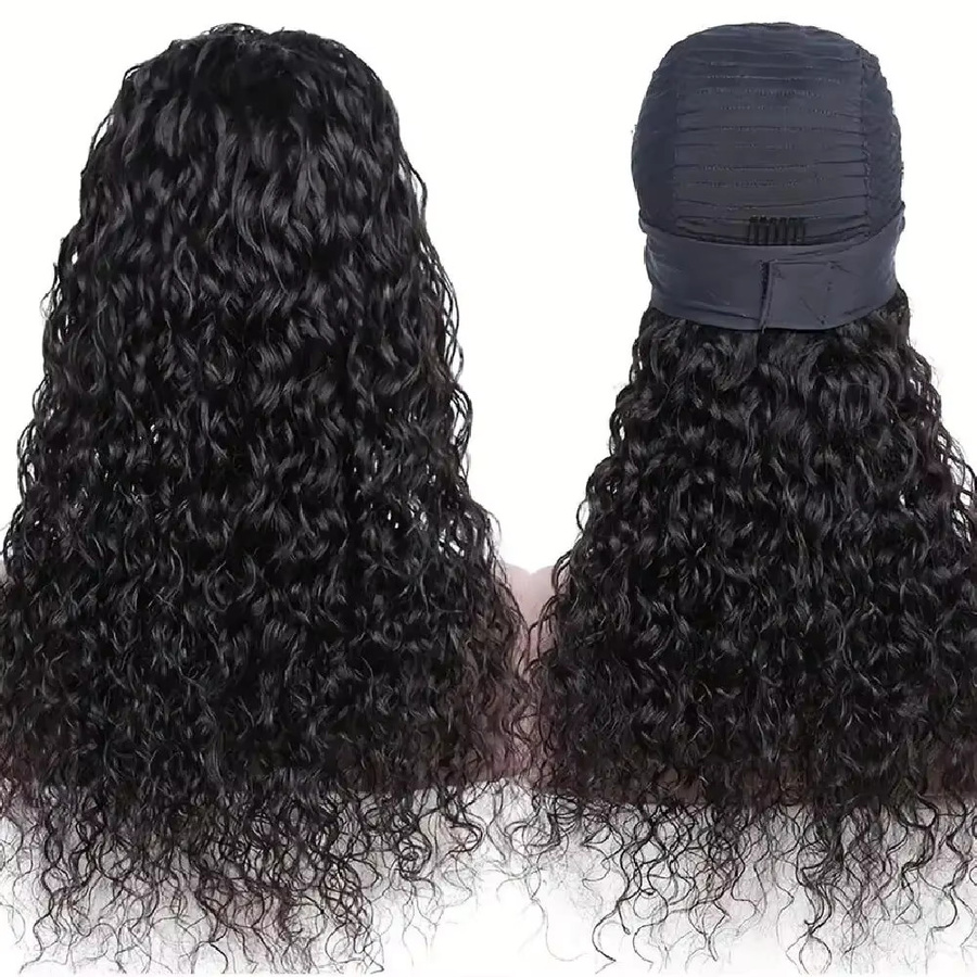 FIUMER Deep Wave Ice Silk Stirnbandperücke, Echthaarperücke, 300% Dichte - Bild 3
