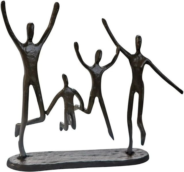 Gilde Skulptur Jumping Braun aus Metall für den Tisch Höhe: 22 cm, Breite: 20 cm - Bild 1