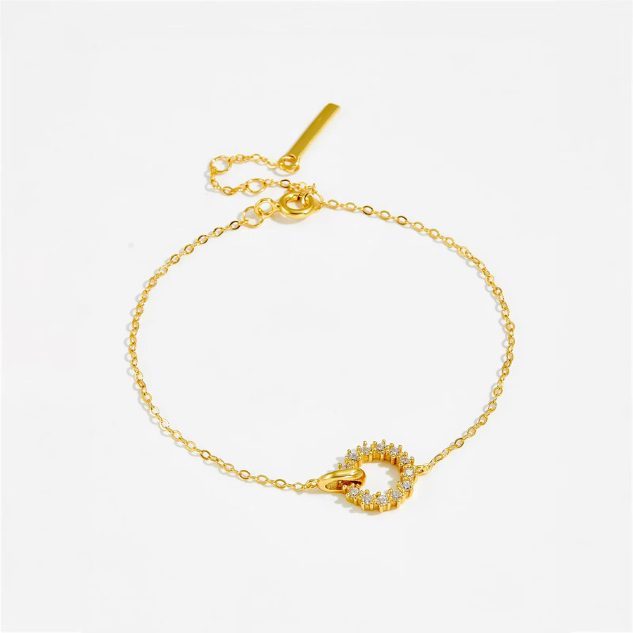 ANDYWEN Kreis-Gliederarmband, 925 Silber, Zirkonia, Damen - Bild 1