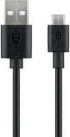 goobay USB 2.0 Kabel USB-A auf Micro-USB in Schwarz - Bild 1