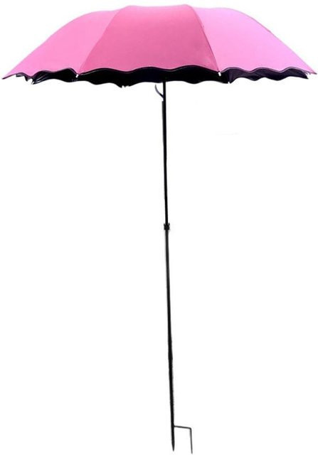 Fengleek Faltbarer Pflanzen-Sonnenschirm für Garten, Balkon und Terrasse in Rosa, Durchmesser: 95 cm - Bild 1